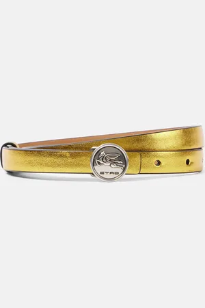 Etro 15mm metallic leather belt