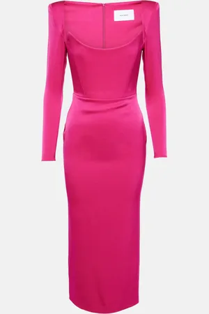 ALEX PERRY CrÃªpe satin midi dress