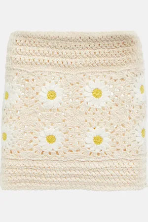 Alanui Daisy crocheted miniskirt
