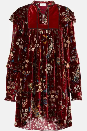 Etro Paisley velvet minidress
