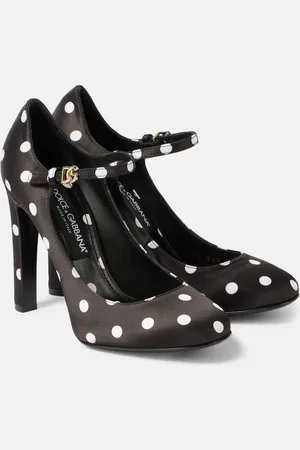 Dolce & Gabbana Sharon polka-dot satin Mary Jane pumps