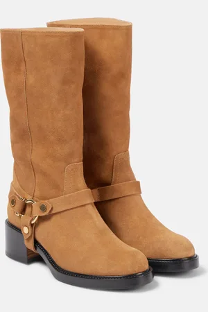 Chloé Dakota suede biker boots