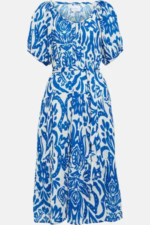 Velvet Madilyn printed cotton midi dress