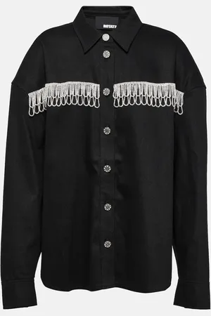 ROTATE Embellished oversized denim jacket