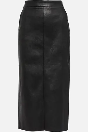 Stouls Taylor leather midi skirt