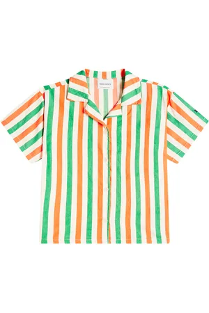 Bobo Choses Vertical Stripes cotton bowling shirt