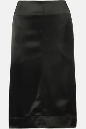 Totême Paneled satin midi skirt