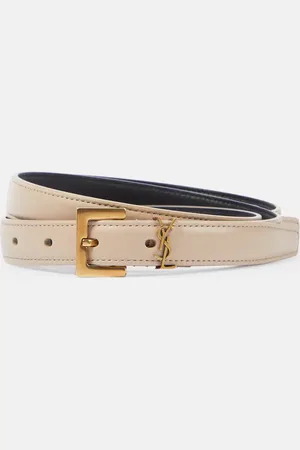 Saint Laurent Cassandre slim leather belt