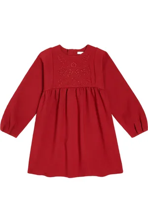 Chloé Smocked cotton blend dress