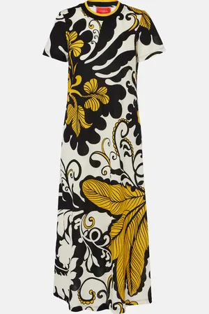 La DoubleJ Floral cotton midi dress