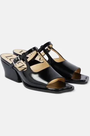 Loewe Onda brushed leather mules
