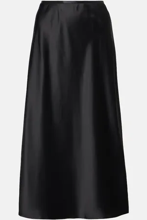 Max Mara Carnet silk satin midi skirt