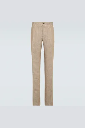 Dolce & Gabbana Linen twill straight suit pants