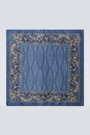 Etro Printed silk pocket square