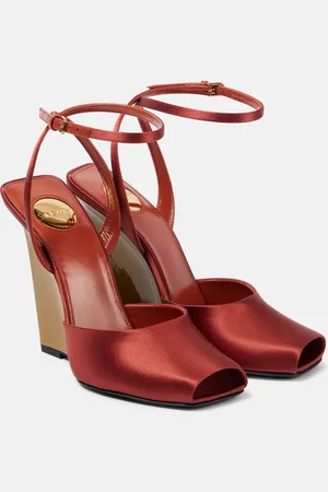 Saint Laurent Le Scandale 110 crÃªpe satin wedge sandals