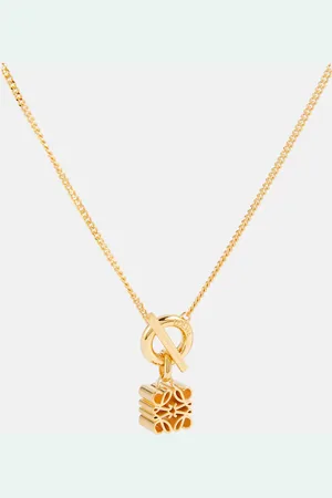Loewe Anagram 24kt -plated sterling silver necklace