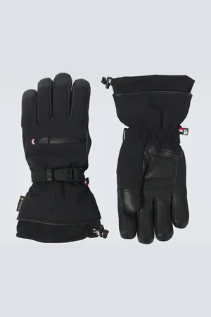 Moncler Leather-trimmed ski gloves