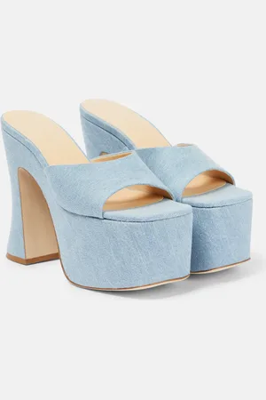 MAGDA BUTRYM Denim platform mules
