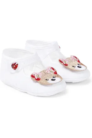 MONNALISA Baby bear-embellished ballet flats