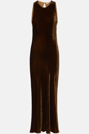 ASCENO Valencia velvet maxi dress