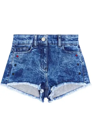 MONNALISA Embroidered denim shorts
