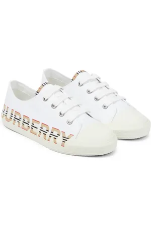 Burberry Logo cotton gabardine sneakers