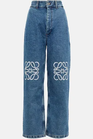 Loewe Anagram high-rise wide-leg jeans