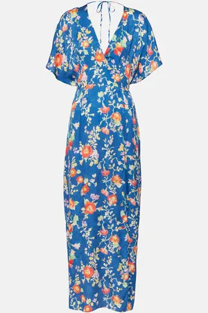 RIXO London Sadie floral satin jacquard midi dress