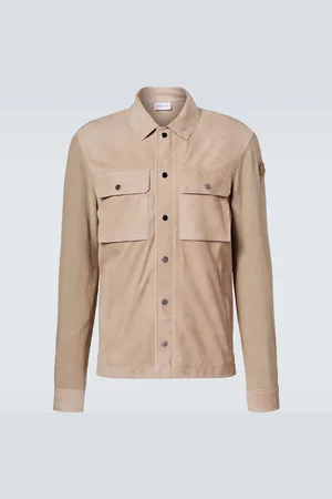 Moncler Leather-trimmed wool cardigan