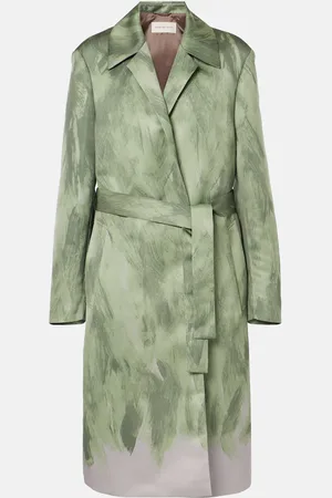 DRIES VAN NOTEN Satin wrap coat