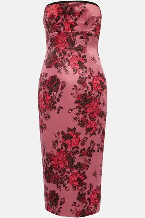 EMILIA WICKSTEAD Adalina floral strapless midi dress