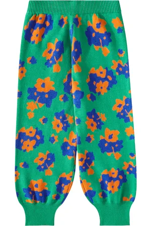 Tiny Cottons Flowers cotton and wool wide-leg pants