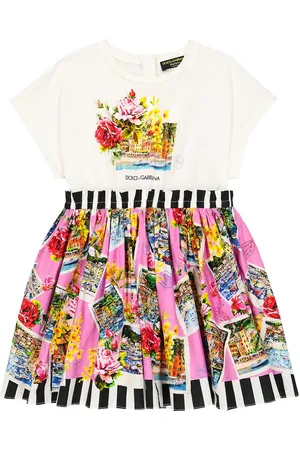 Dolce & Gabbana Portofino printed cotton dress