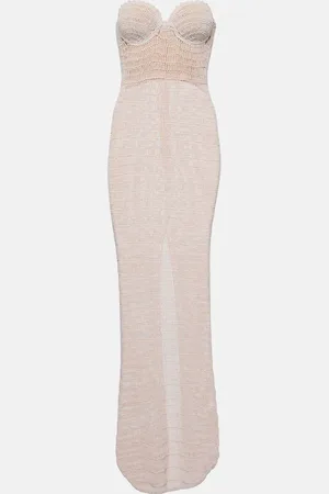 MAGDA BUTRYM Crochet cotton and linen blend midi dress