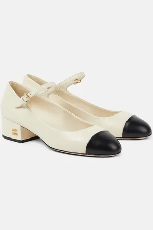 Miu Miu Logo leather Mary Jane pumps