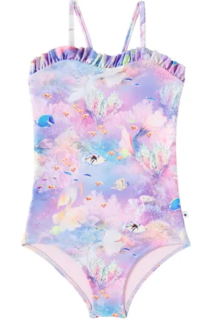 Molo Nakia printed ruffled swimsuit