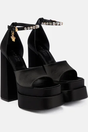 VERSACE Medusa Aevitas satin platform sandals