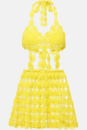 ANNA KOSTUROVA Ibiza crochet cotton minidress