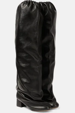 Khaite Bowe leather over-the-knee boots