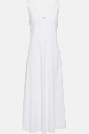 Vince Linen-blend midi dress