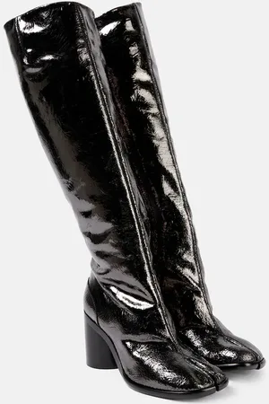 Maison Margiela Tabi patent leather knee-high boots