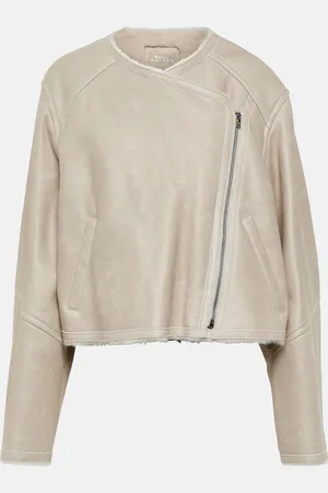 Isabel Marant Ostya shearling-lined leather jacket