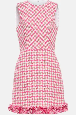 Carolina Herrera Fringe-trimmed tweed minidress