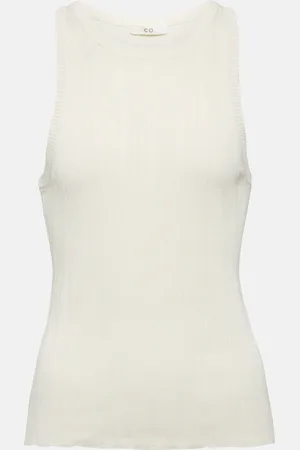 CO Ribbed silk tank top