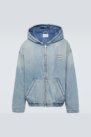 Miu Miu Logo denim hoodie