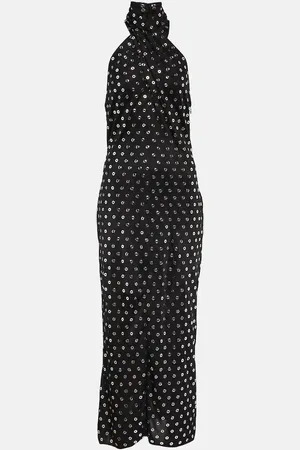 Alaïa Embellished halterneck midi dress