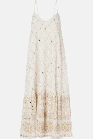 Juliet Dunn Mosaic printed cotton midi dress