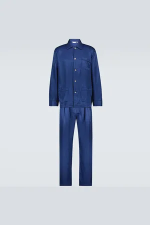 DEREK ROSE Woburn striped silk pajama set
