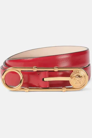 VERSACE Medusa Safety Pin leather belt