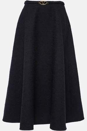 VALENTINO Tweed midi skirt